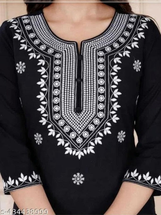 Women’s Black Ethnic Kurta Set – Traditional Wear